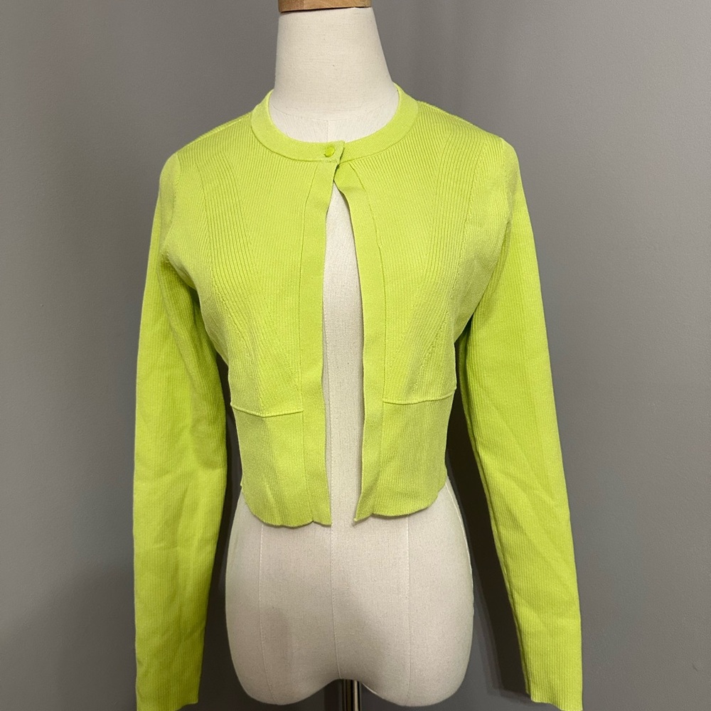 Express Chic Lime Green Cardigan